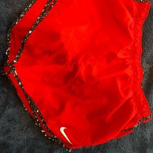 Women’s Red Nike dry tempo shorts